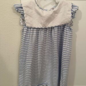 Eliza J Blue and White Striped Dress